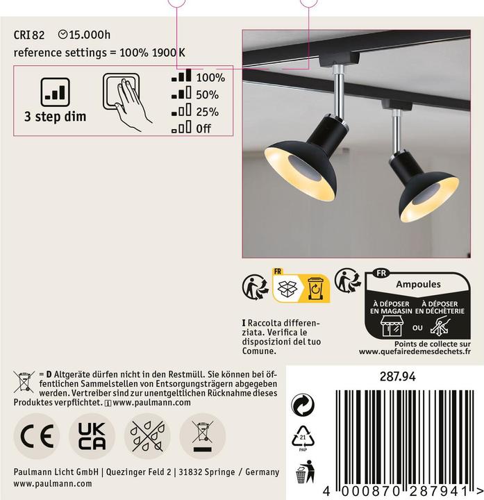 Produktbild Paulmann Reflektor (GU10, 4.90 W, 170 lm, 1 x, G)