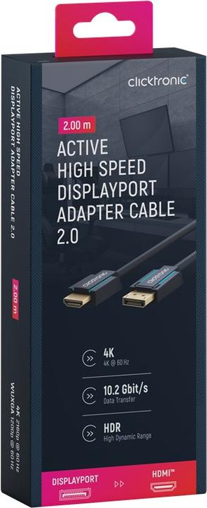 Image du produit clicktronic Câble adaptateur DisplayPort/HDMI™ Casual, 2 m (2 m)