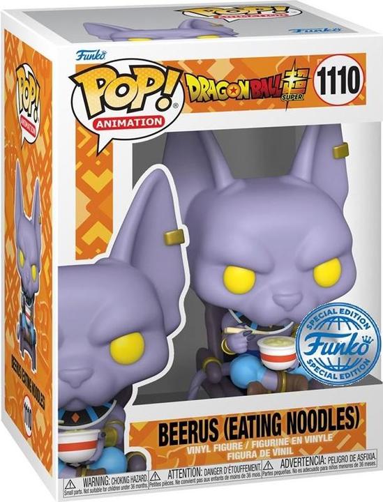 Actual product image Funko POP! Dragon Ball Super Beerus (Eating Noodles) Exclusive