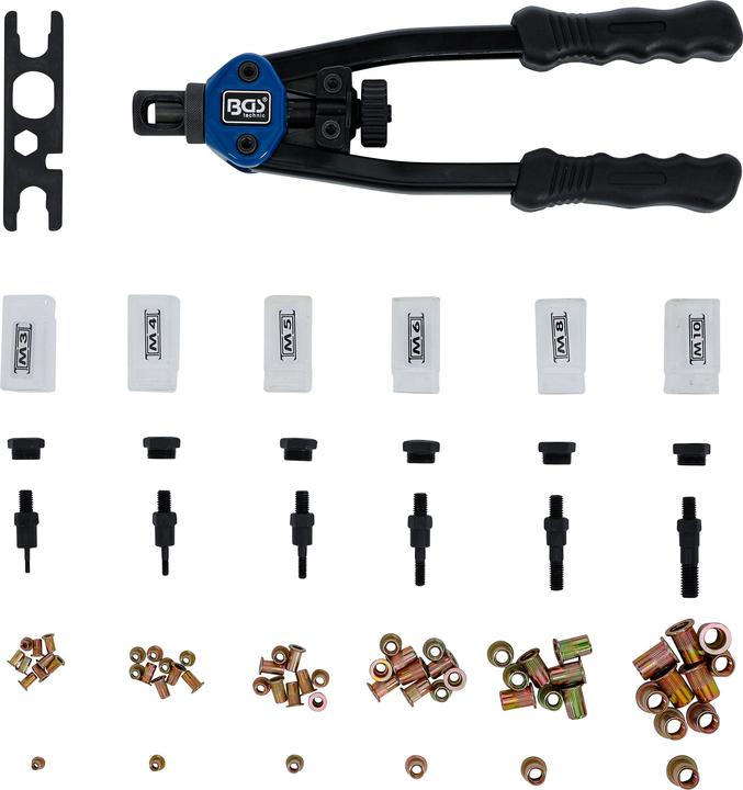 Immagine prodotto BGS Set rivettatrice per rivetti filettati M3 - M10 68 pz. (330 mm)