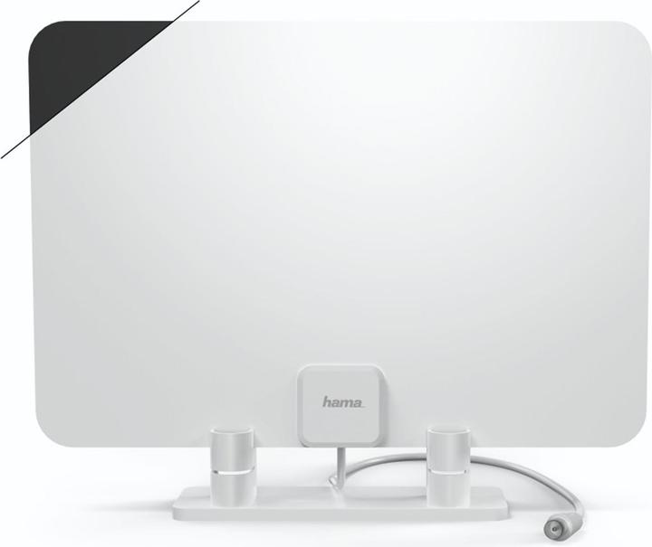 Produktbild Hama DVB-T/DVB-T2-Zimmerantenne, Performance 15, superflach, Weiss/Schwarz (Flachantenne, 15 dB, DVB-T / -T2)
