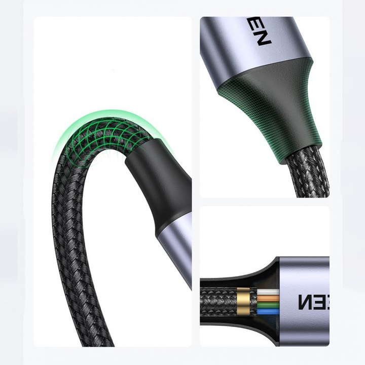 Productafbeelding Ugreen Kabel USB-C naar Micro USB 15231, 0,5m (space grijs) (0.50 m, USB 3.2 Gen 1)