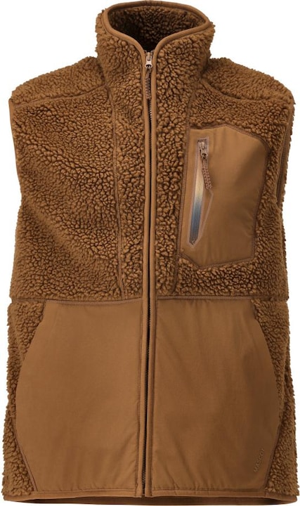 Actual product image Mascot Fibre fur waistcoat with zip nut brown, size M (M)