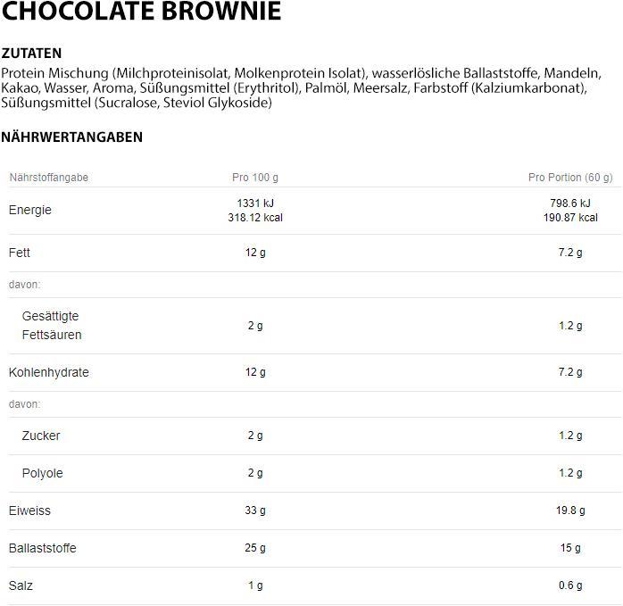 Valeurs nutritives et ingrédients Quest Nutrition Bar (720 g, 12 pcs)