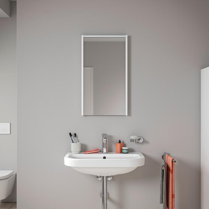 Actual product image Duravit D-Code mirror, LED light field top, 400x700mm, external light switch required, 3 W (40 x 70 cm)