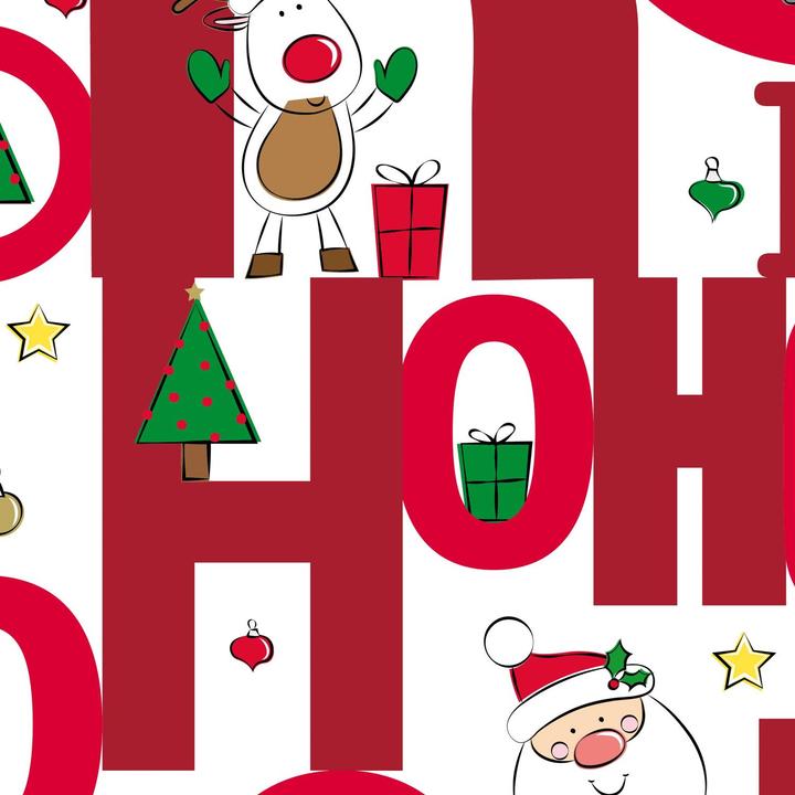 Produktbild Clairefontaine Geschenkpapier Alliance 60g, Rolle 50x0,70m, Hohoho Kinder - Rot (30x)