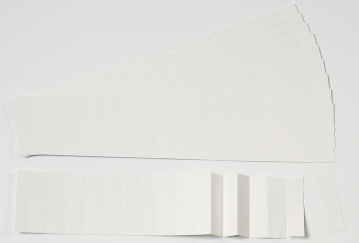 Ultradex Insert cards for 50mm insert rail 420x46mm white PU=6 strips