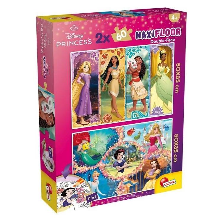 Lisciani Puzzle Maxifloor 2x60 Disney Prinzessin (120 onderdelen)