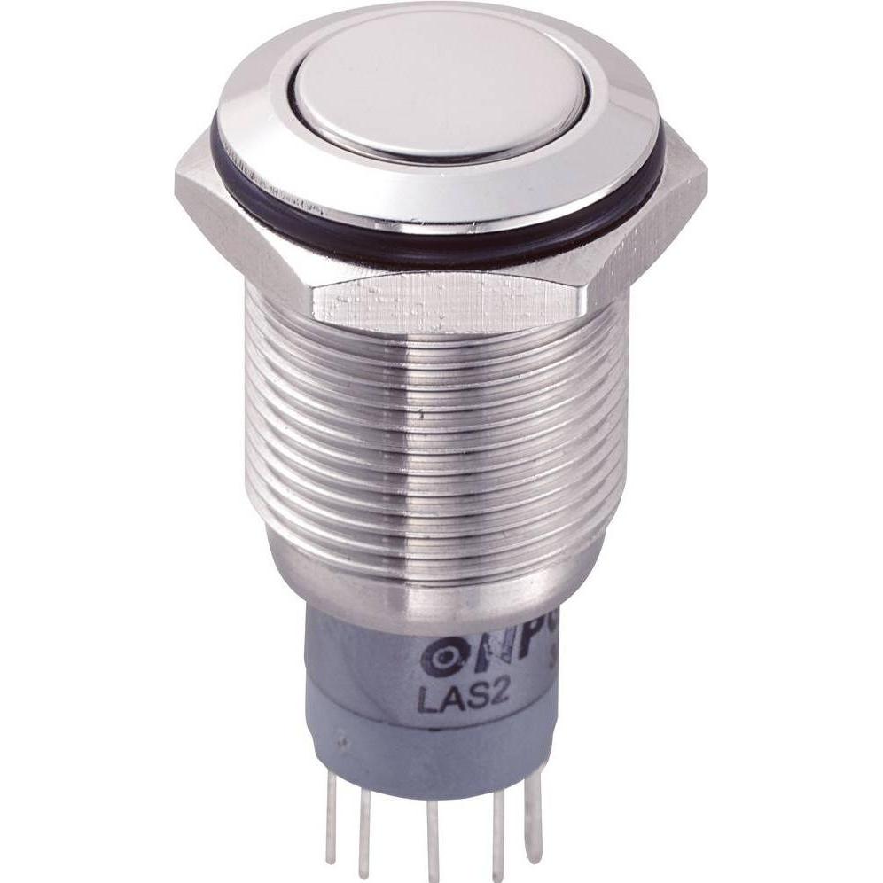 Tru Components 701966 LAS2GQF-11Z/S/P Vandalismusgeschützter Druckschalter 250 V, Taster + Schalter, Silber