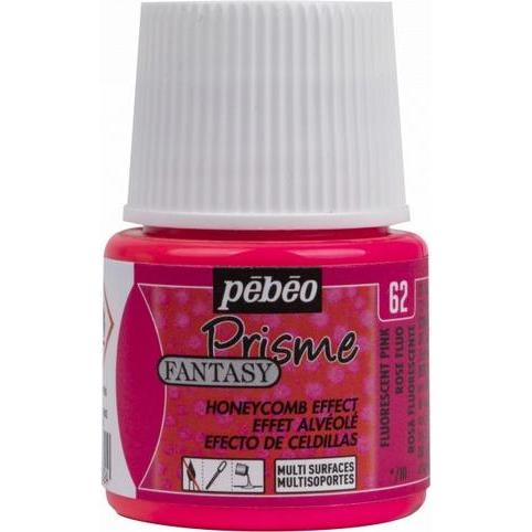 Pebeo, Künstlerfarbe + Bastelfarbe, Fantasy Prisme (Neonrosa, 45 ml)