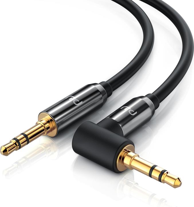 Image du produit Primewire AUX to 3.5mm Jack Audio Cable 90° Angled, HiFi Jack Cable Connection Cable for Audio Devices (2 m, Jack 3,5 mm (AUX))