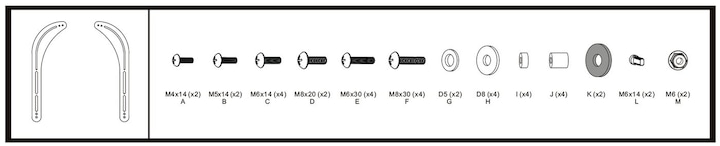 Actual product image Vivolink Soundbar mount for 32" to 70 (1 pair, Wall installation)