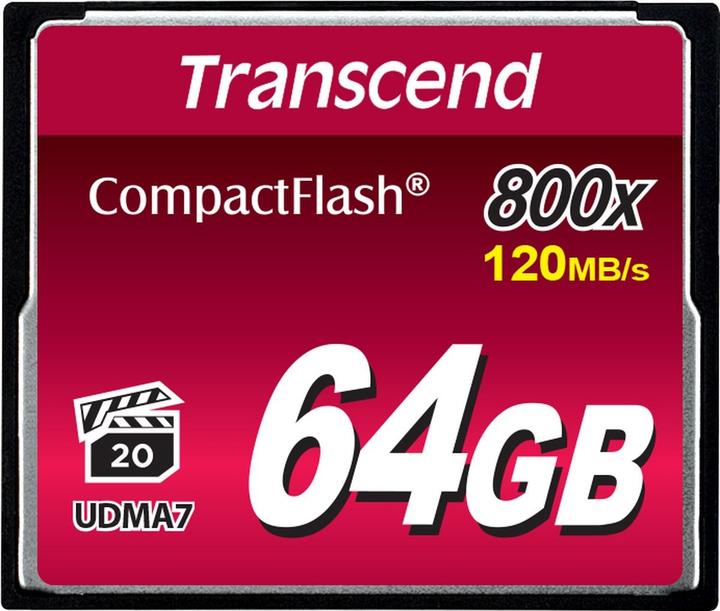 Transcend 64GB CF CARD (800X, TYPE I ) (64 GB, CF)