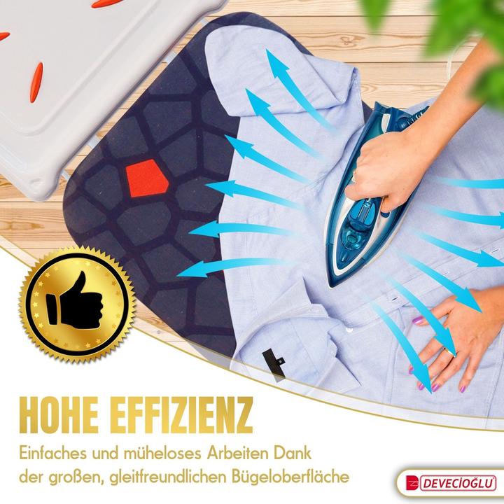 Produktbild Harbinger Bügelbrett, Bügeleisen Ablage, Bügelbrettbezug 36X114cm, Höhe 50-80cm, Schwarz (114 x 36 cm)