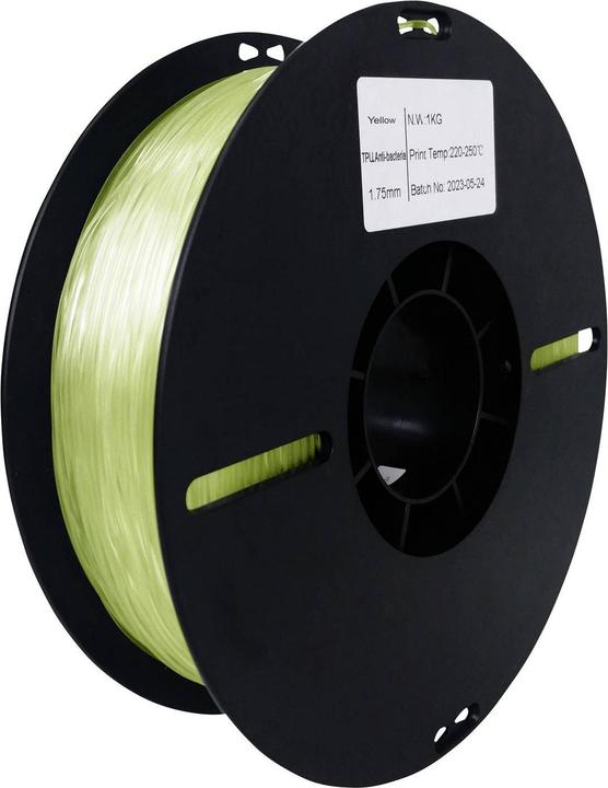 Produktbild Renkforce RF-5771506 Filament TPU antibakteriell, flexibel, hohe Zugfestigkeit 1.75mm 1kg Transpare (TPU, 1.75 mm, 1000 g)