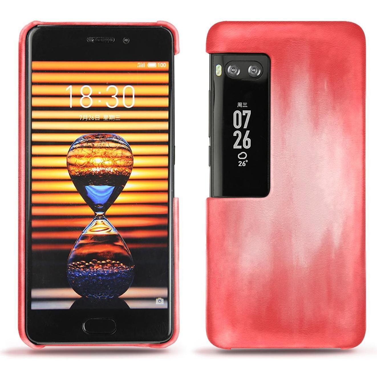 Noreve Lederschutzhülle (Meizu Pro 7), Smartphone Hülle, Rosa