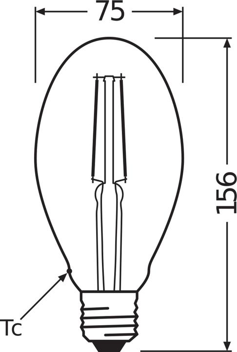 Produktbild Ledvance LED-Vintage-Lampe (E27, 470 lm, 4 x)