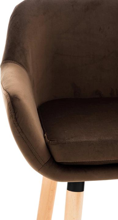 Actual product image CLP Bar stool Grant velvet, brown