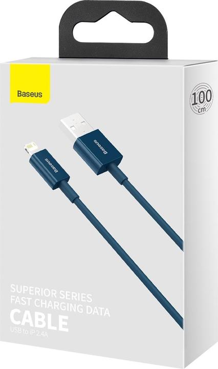 Productafbeelding Baseus Superior Series Kabel USB naar iP 2.4A 1m (blauw) (1 m, USB 2.0)