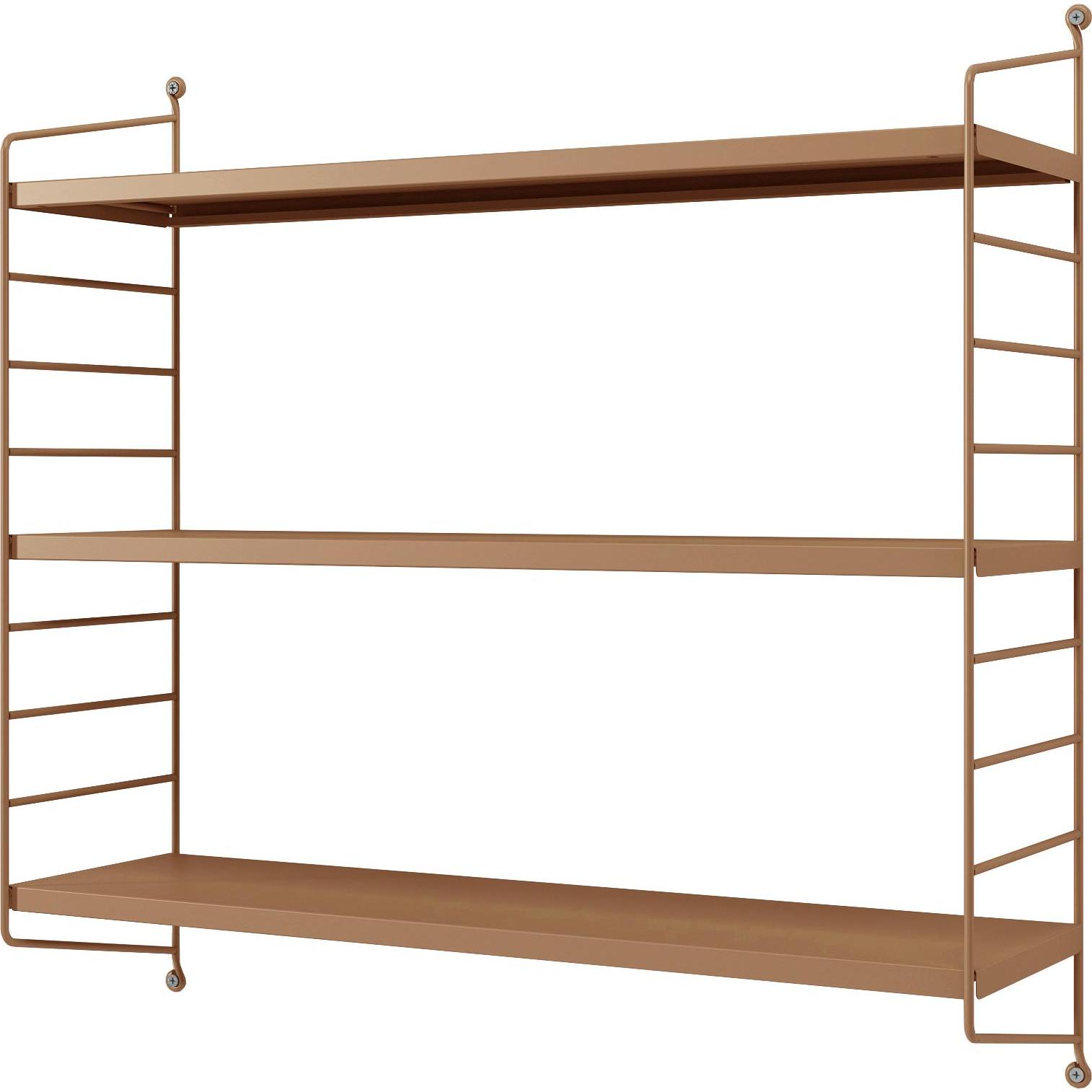 En.Casa, Regal, Modulares Wandregal Strängnäs 4er Set Hellbraun