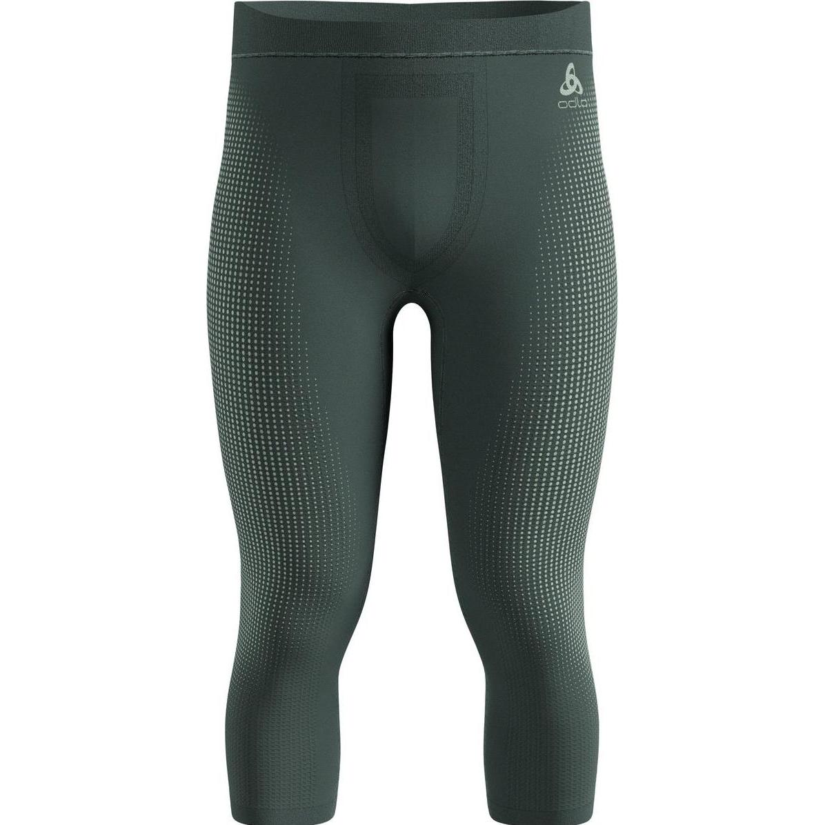 Odlo, Uomini, Intimo termico, Performance Warm Base Layer 3/4 Tights (XXL), Grigio, XXL