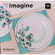 Actual product image La Mer round dinnerware 18 pieces imagine md (18 Piece)