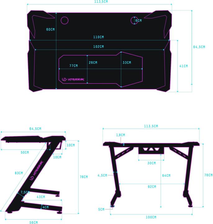 Actual product image Ultradesk Space V2