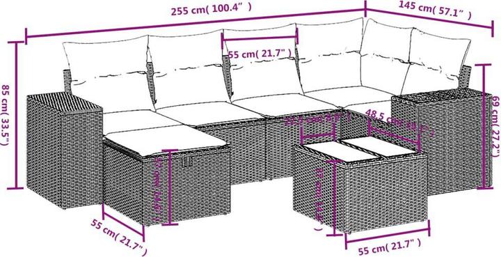 Produktbild vidaXL Garten Sofagarnitur