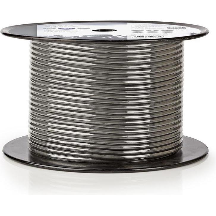 Thumbnail - Nedis Mikrofonkabel 2X 0.23 mm² Kupfer 100.0 m rund PVC Dunkelgrau Rolle (100 m), Audio Kabel