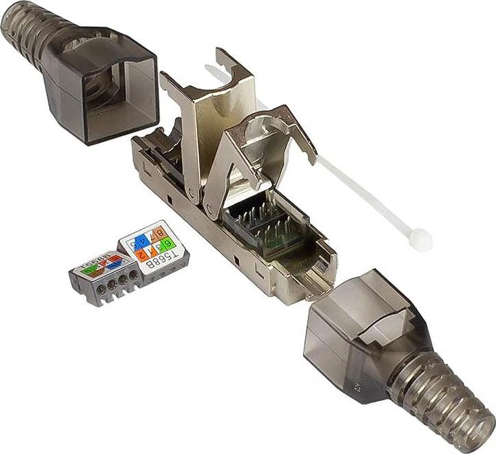 Image du produit Good Connections Connecteur de câble Cat. 6A, sans outil / fixable sur site, LSA, STP blindé, métal, Good Conn... (S/UTP, CAT6a)