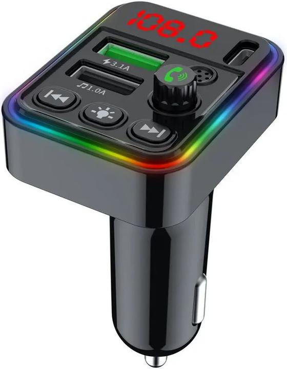 Produktbild PhoneLook Bluetooth-Empfänger F19 Auto-Audio-Receiver MP3 Player FM mit Dual-USB und LED