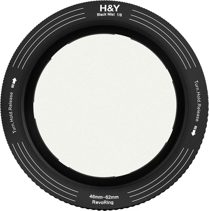 H&Y REVORING 46-62mm Black Mist 1/8 Filter (62 mm, Black Mist Filter, 62 mm)