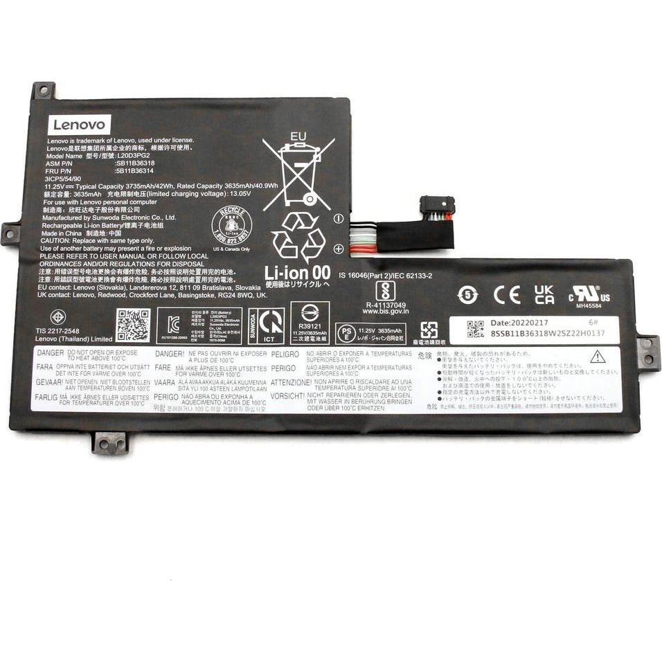 Lenovo FRU 500e Gen3 JSL SD/C (3 Zellen, 3635 mAh), Notebook Akku