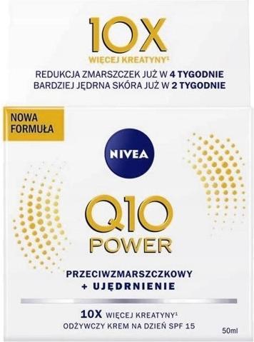 Actual product image NIVEA Q10 Power Moisturizing Anti-Wrinkle Face Cream SPF 15 50ml (50 ml, Day cream, SPF 15)