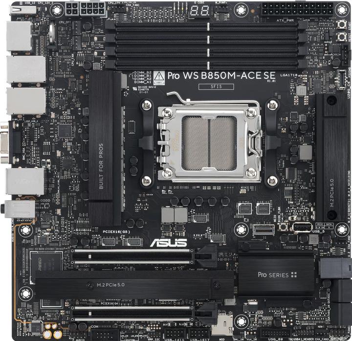 ASUS Płyta główna PRO WS B850M-ACE SE AM5 AMD (AM5, AMD B850, mATX)