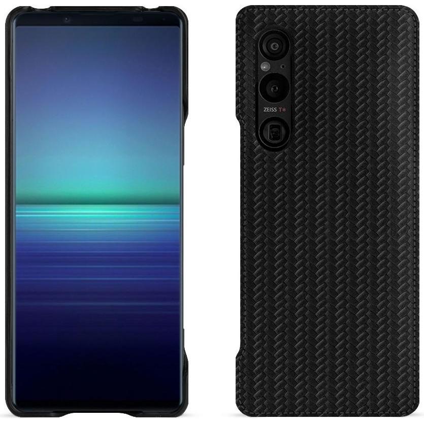 Noreve Lederschutzhülle (Sony Xperia 1 V), Smartphone Hülle, Schwarz