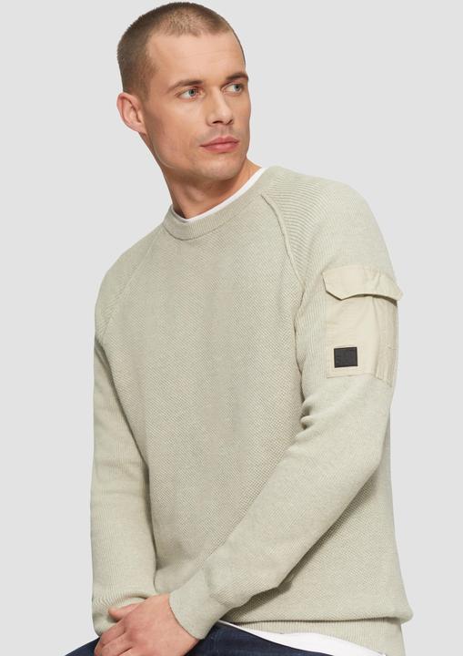 Actual product image S.Oliver Strickpullover Strickpullover mit Raglanärmeln und Strukturmix (S)