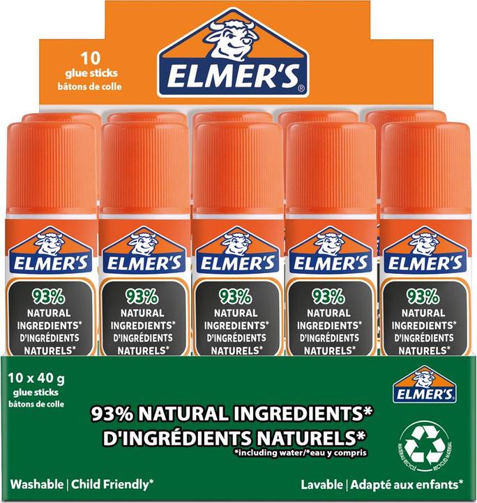 Elmer's Klebestift-Set Pure Glue 10 Stück, Weiss