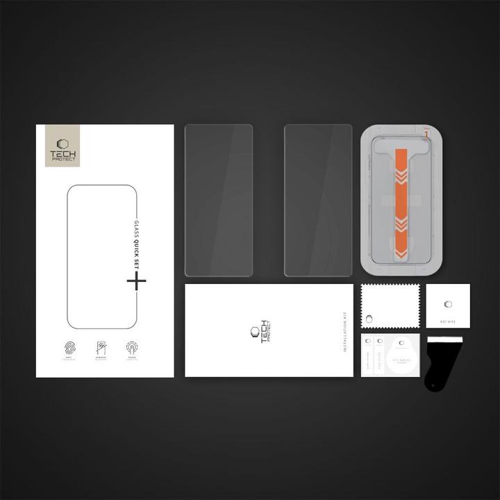 Actual product image 4Kom Tech-Protect Quick Set+ Panzerglas für Samsung Galaxy S25+ - Transparent (2 pcs., Samsung Galaxy S25+)