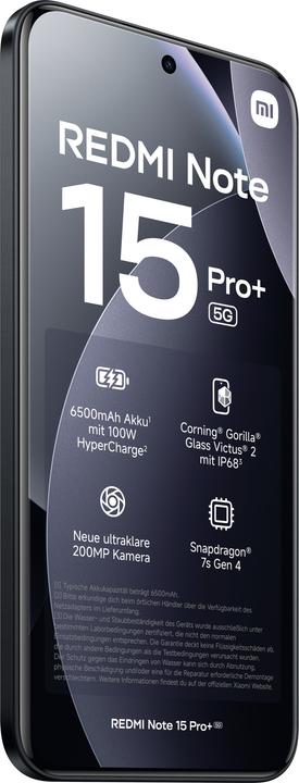 Actual product image Xiaomi Redmi Note 15 Pro + (256 GB, Black, Black, 6.83", Dual SIM, 5G)