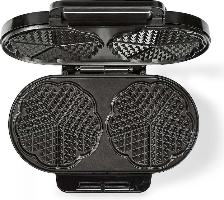 Immagine prodotto Nedis Ferro per waffle 2 x 5 Cialde a forma di cuore 12 cm 1200 W plastica/metallo (Spina UE)