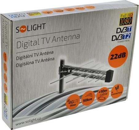 Immagine prodotto Olight Solight vonkajšia anténa, DVB-T2, 22dB (Antenna, 22 dB, DVB-T / -T2)