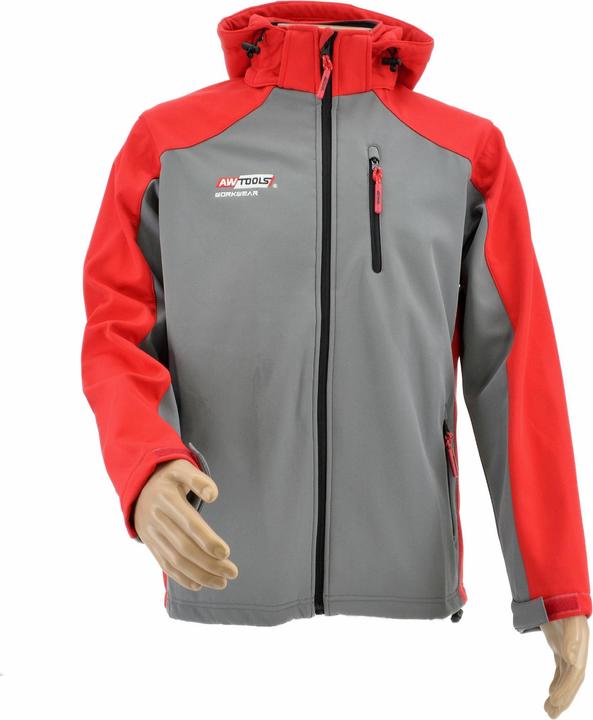Produktbild Awtools Softshelljacke T4/ Rot-Grau/ XXL (XXL)
