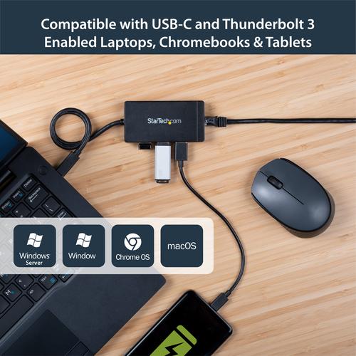 Immagine prodotto StarTech Hub USB-C a 3 porte con Gigabit (USB-C, 3 porte)