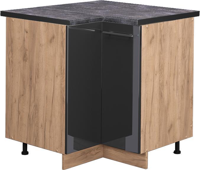 Anthrazit, Anthrazit hochglanz, Goldkraft Eiche