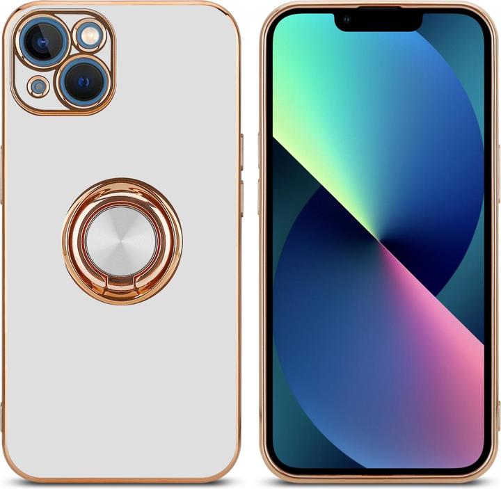 Actual product image Cadorabo Case for Apple iPhone 13 MINI in TPU with camera protection and ring LM089 Style (Apple iPhone 13 mini)