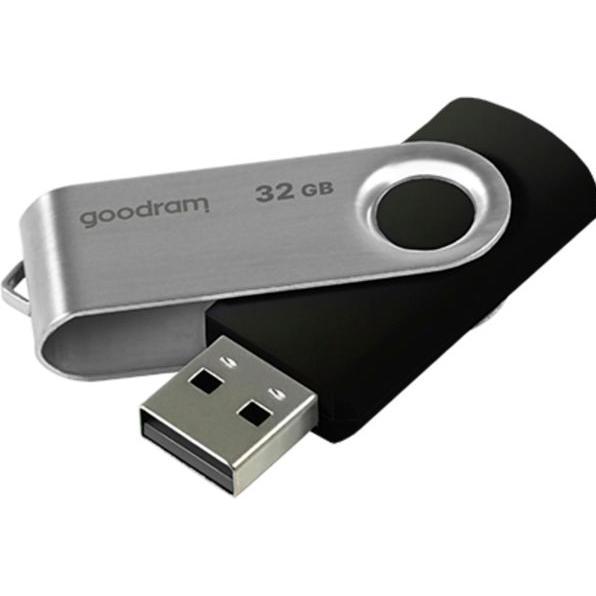 Goodram UTS2 (32 GB, USB 2.0, USB-A), USB Stick, Silber, Schwarz