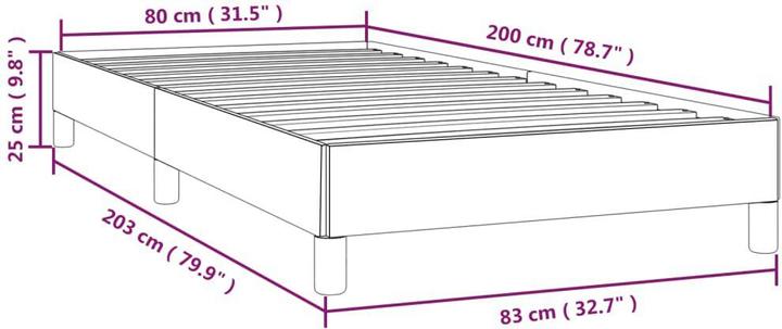 Actual product image vidaXL Bettgestell (80 x 200 cm)