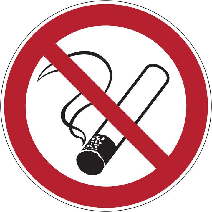 Actual product image Brady PIC 200-DIA 200-B7541 (BRANDED), Prohibition signs - No smoking