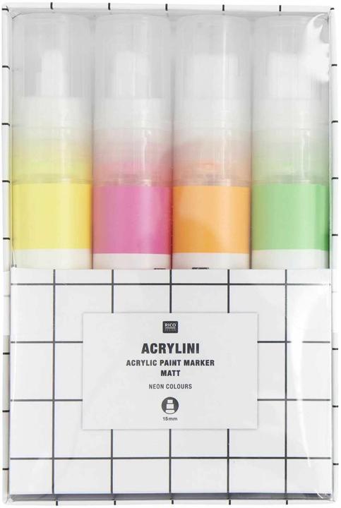 Produktbild Rico Design Acrylini Marker XL Set Neon.800182 (4x)